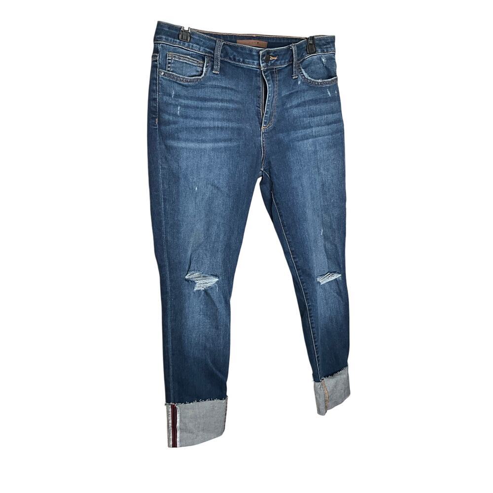 Joe's Cuffed Skinny Jeans Mid Rise Distressed Medium Wash Blue Womens‎ Size 31